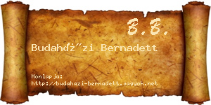 Budaházi Bernadett névjegykártya